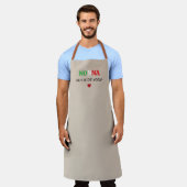 Personalized Nonna Kitchen Apron, Italian Flag  エプロン (着用した状態)