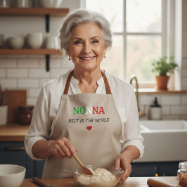Personalized Nonna Kitchen Apron, Italian Flag  エプロン