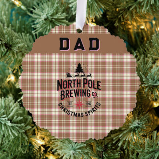 Personalized North Pole Brewing Holiday オーナメントカード