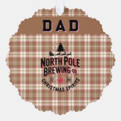 Personalized North Pole Brewing Holiday オーナメントカード (正面)