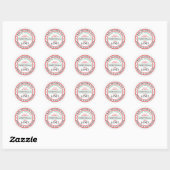 Personalized North Pole Santa Name Sticker ラウンドシール (シート)