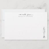 Personalized Note Cards Quill & Ink Stationery 便箋 (正面)