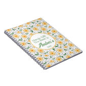 Personalized Notebook – Daisy design ノートブック (右側)