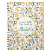 Personalized Notebook – Daisy design ノートブック (正面)
