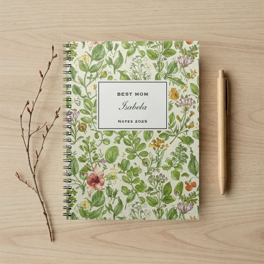 Personalized Notebook for Moms, Unique Floral  ノートブック