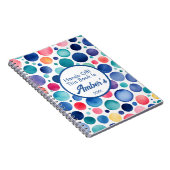 Personalized Notebook – Multicolor Circle Design – ノートブック (右側)