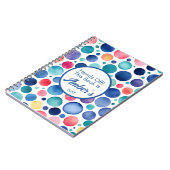 Personalized Notebook – Multicolor Circle Design – ノートブック (左側)