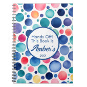 Personalized Notebook – Multicolor Circle Design – ノートブック (正面)