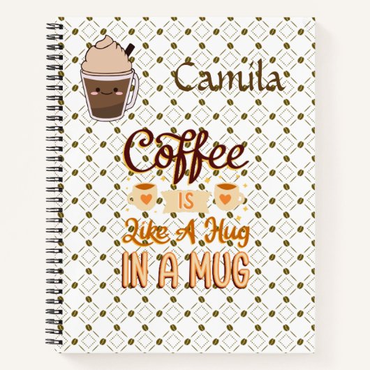 Personalized notebooks for coffee lovers ノートブック (正面)