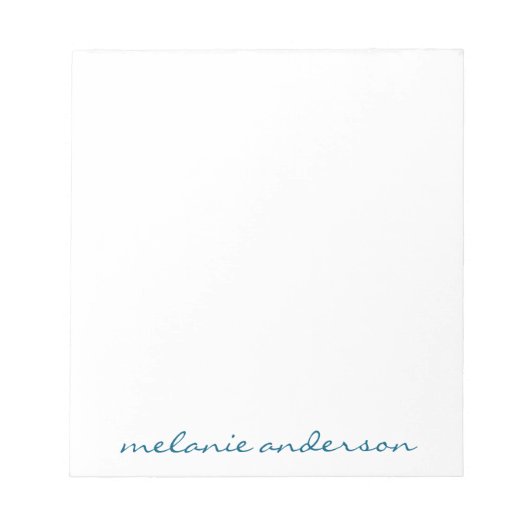 Personalized Notepad Script Name Feminine Gift ノートパッド (正面)