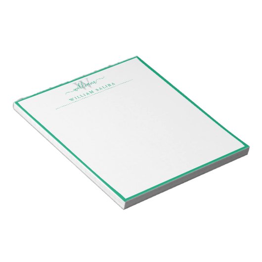 Personalized Notepad with Custom Name and Monogram ノートパッド (アングル)