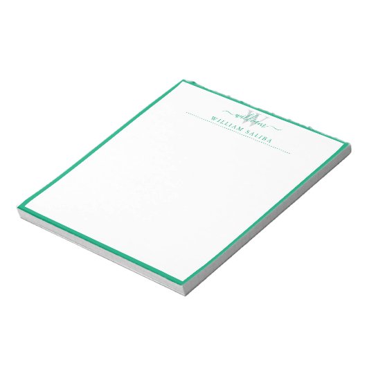 Personalized Notepad with Custom Name and Monogram ノートパッド (回転)