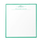 Personalized Notepad with Custom Name and Monogram ノートパッド (正面)