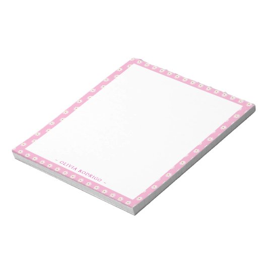 Personalized Notepad with Floral Frame Design ノートパッド (回転)