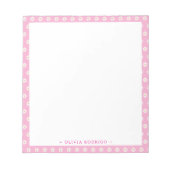 Personalized Notepad with Floral Frame Design ノートパッド (正面)