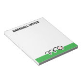 Personalized notepad with quirky baseball design ノートパッド (アングル)