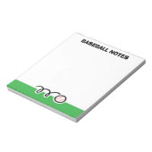 Personalized notepad with quirky baseball design ノートパッド (回転)