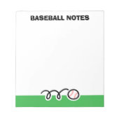 Personalized notepad with quirky baseball design ノートパッド (正面)