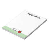 Personalized notepad with quirky bocce ball design ノートパッド (回転)