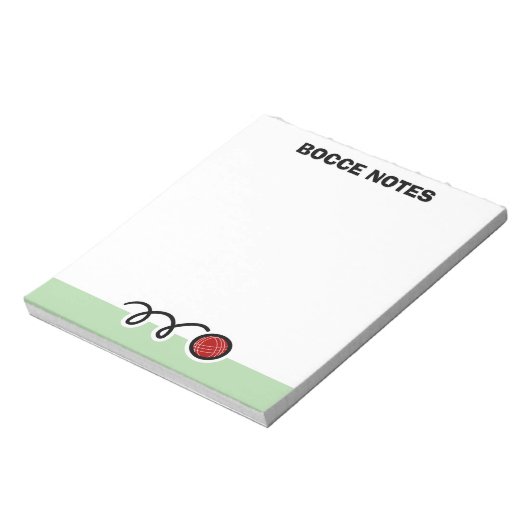 Personalized notepad with quirky bocce ball design ノートパッド (回転)