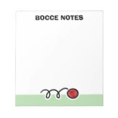 Personalized notepad with quirky bocce ball design ノートパッド (正面)