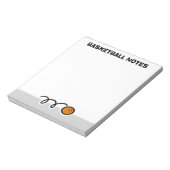 Personalized notepad with sporty basketball design ノートパッド (回転)