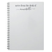 Personalized notes from the desk of ノートブック (正面)