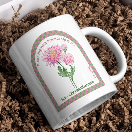 Personalized November Birth Month Flower コーヒーマグカップ