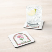 Personalized November Birth Month Flower Coaster コースター (右側)