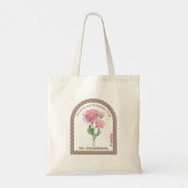 Personalized November Birth Month Flower Tote Bag トートバッグ (裏面)