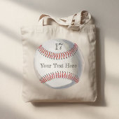 Personalized Number and Name Baseball back & front トートバッグ