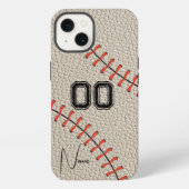Personalized Number and Name Baseball Custom iPhoneケース (裏面)