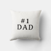 Personalized Number One Dad Throw Pillow クッション (裏面)