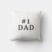 Personalized Number One Dad Throw Pillow クッション (正面)