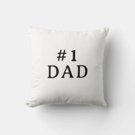Personalized Number One Dad Throw Pillow クッション