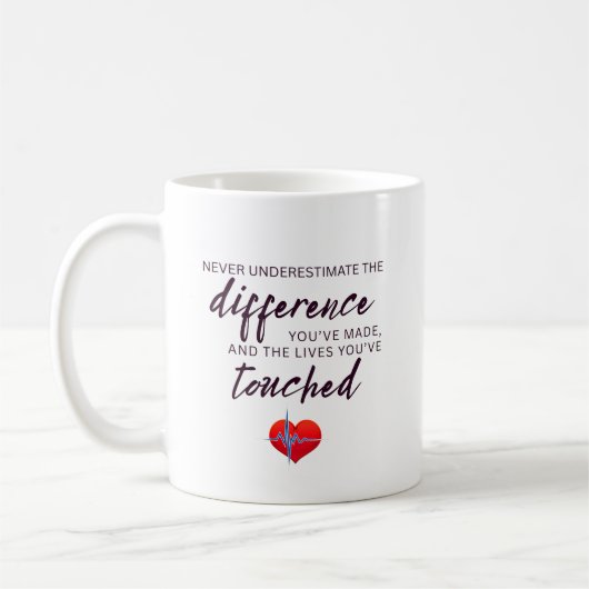 Personalized Nurse Appreciation Quote コーヒーマグカップ (左)