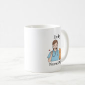 Personalized Nurse Cat Cute RN Gift with Name コーヒーマグカップ (正面右)