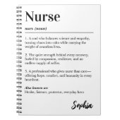 Personalized Nurse Dictionary Definition White ノートブック (正面)