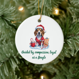 Personalized Nurse Dog Lover Beagle Christmas セラミックオーナメント