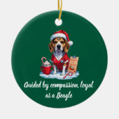 Personalized Nurse Dog Lover Beagle Christmas セラミックオーナメント (正面)