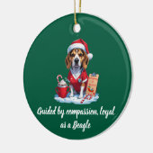 Personalized Nurse Dog Lover Beagle Christmas セラミックオーナメント (左)