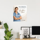 Personalized Nurse "Healthier World" Appreciation  ポスター (ホームオフィス)
