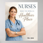Personalized Nurse "Healthier World" Appreciation  ポスター (正面)
