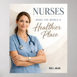 Personalized Nurse "Healthier World" Appreciation  ポスター