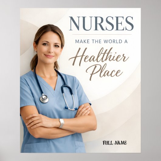 Personalized Nurse "Healthier World" Appreciation  ポスター (正面)