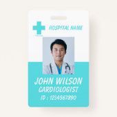 Personalized Nurse ID Badge for Hospital Employees バッジ (正面)