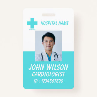 Personalized Nurse ID Badge for Hospital Employees バッジ