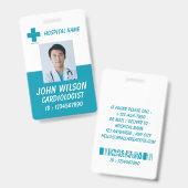 Personalized Nurse ID Badge for Hospital Employees バッジ (Front & Back)