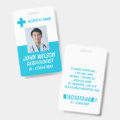 Personalized Nurse ID Badge for Hospital Employees バッジ (Front & Back)