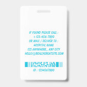 Personalized Nurse ID Badge for Hospital Employees バッジ (Back)